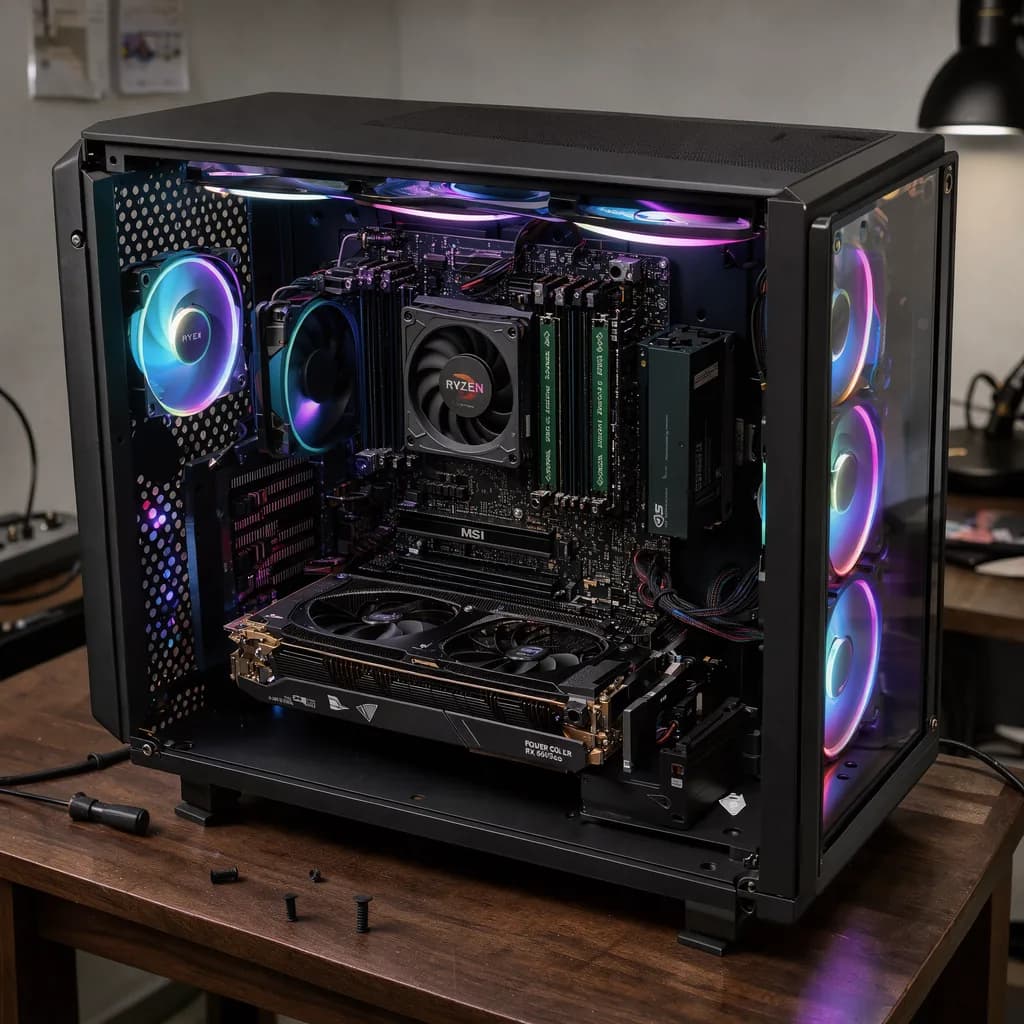 Extreme AM4 + RX 9060 XT 16GB PC build